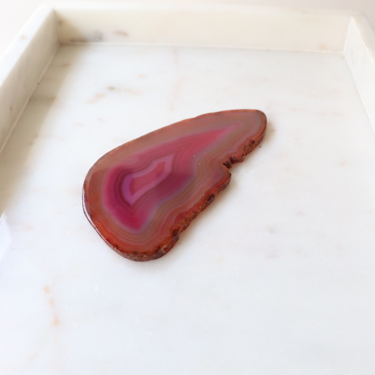 Pink Agate Slice - Love &amp; Emotional Balance