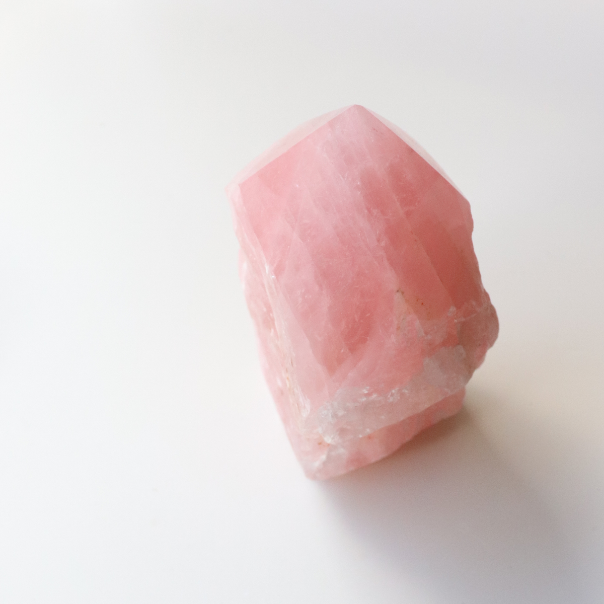 Rose Quartz Point (1kg, Semi-Polished) - Love &amp; Emotional Healing