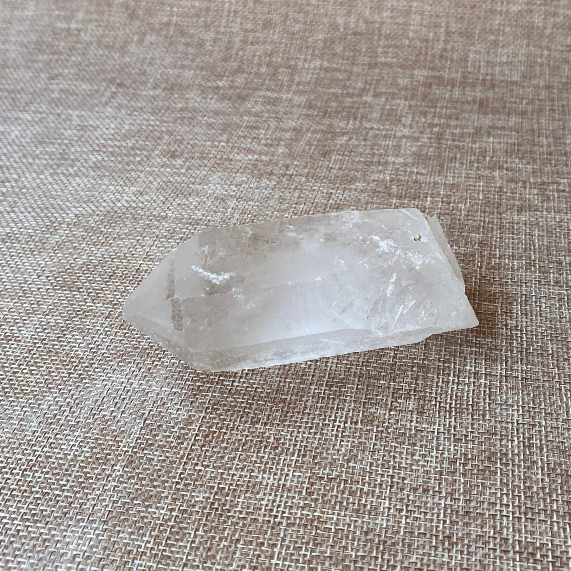 Clear Quartz Point For clarity, focus, and energy amplification.