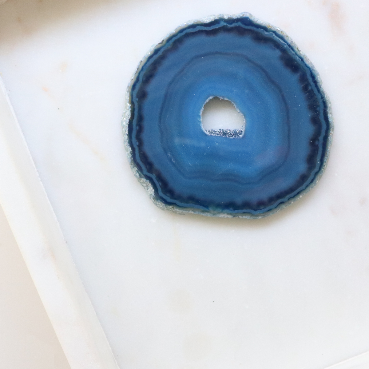 Blue Agate Slice - Calm &amp; Communication
