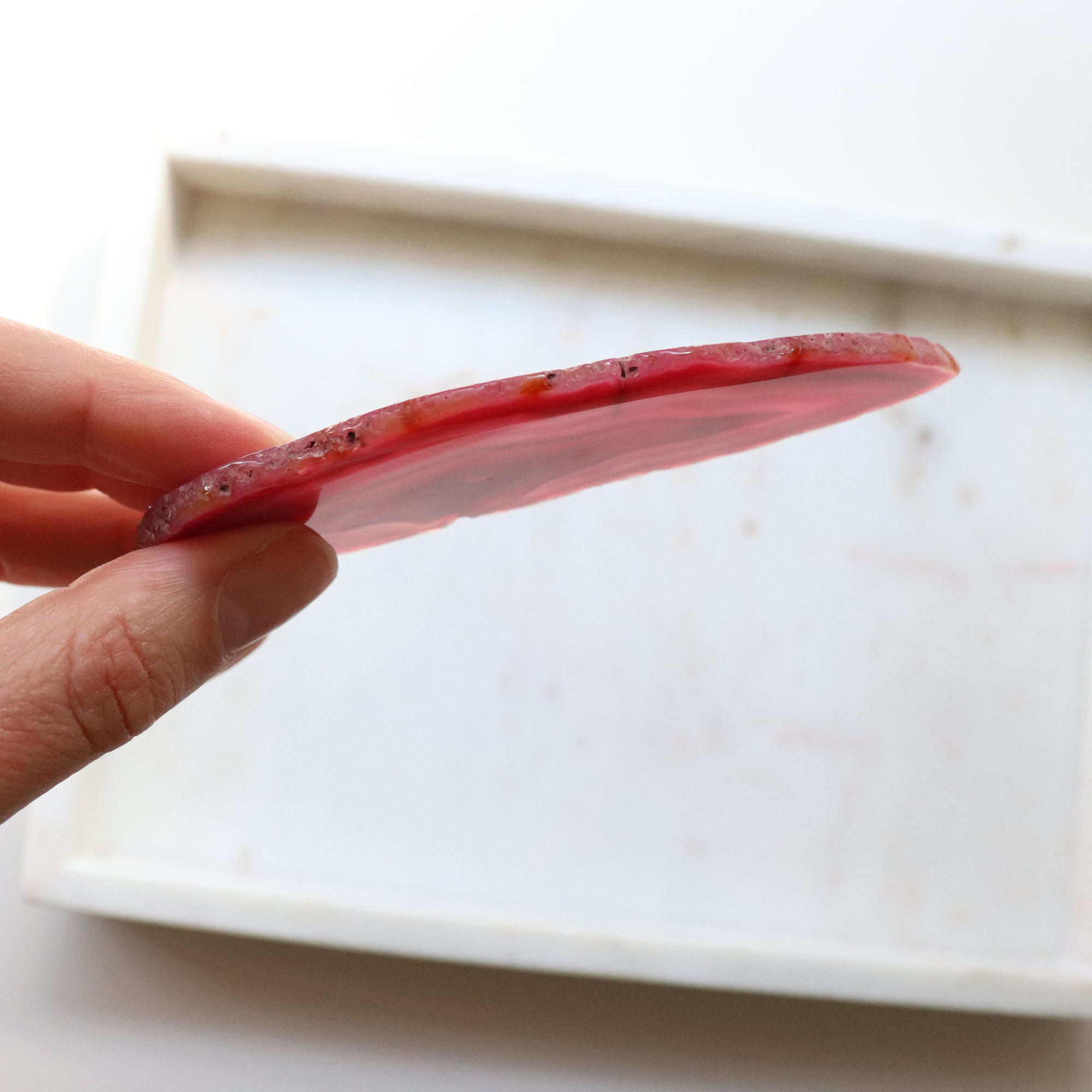 Pink Agate Slice - Love &amp; Emotional Balance