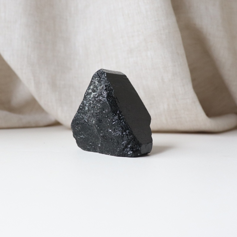Medium Black Tourmaline with Carved Point 215g