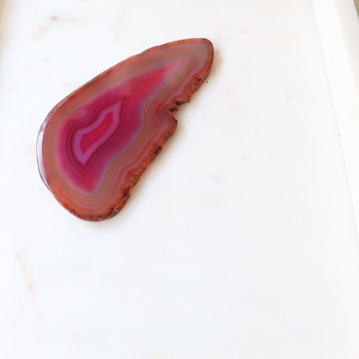 Pink Agate Slice - Love &amp; Emotional Balance
