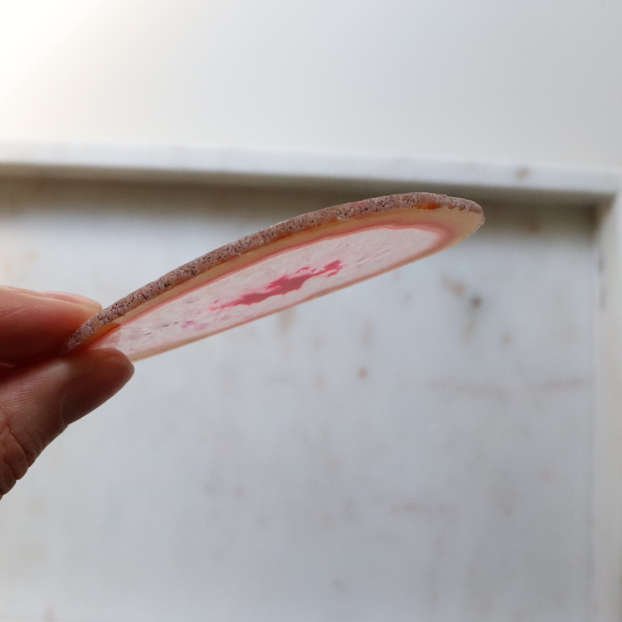 Pink Agate Slice - Love &amp; Emotional Balance