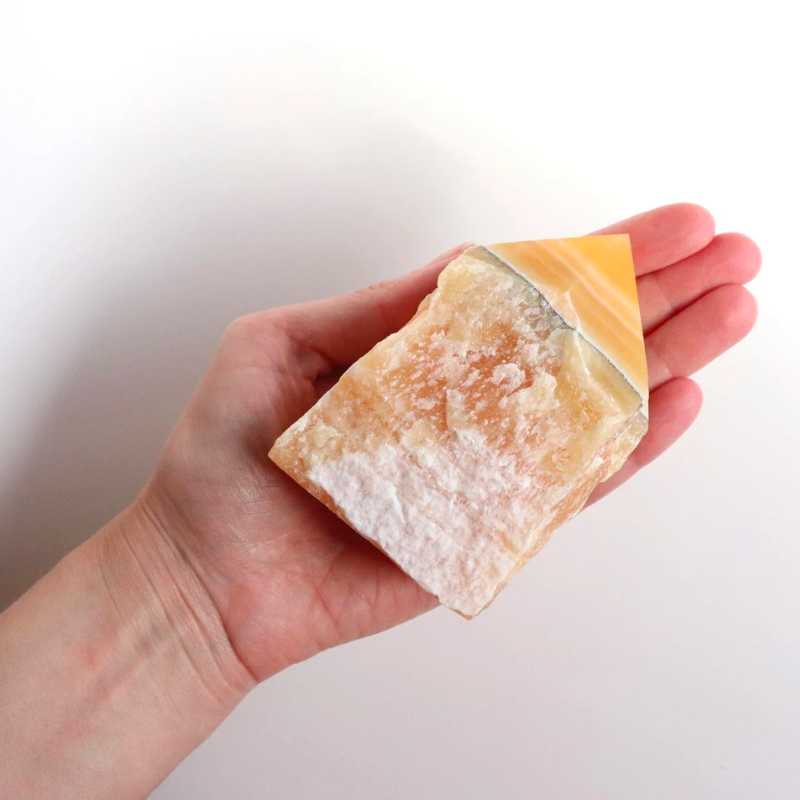 Orange Calcite Point Semi Polished Point