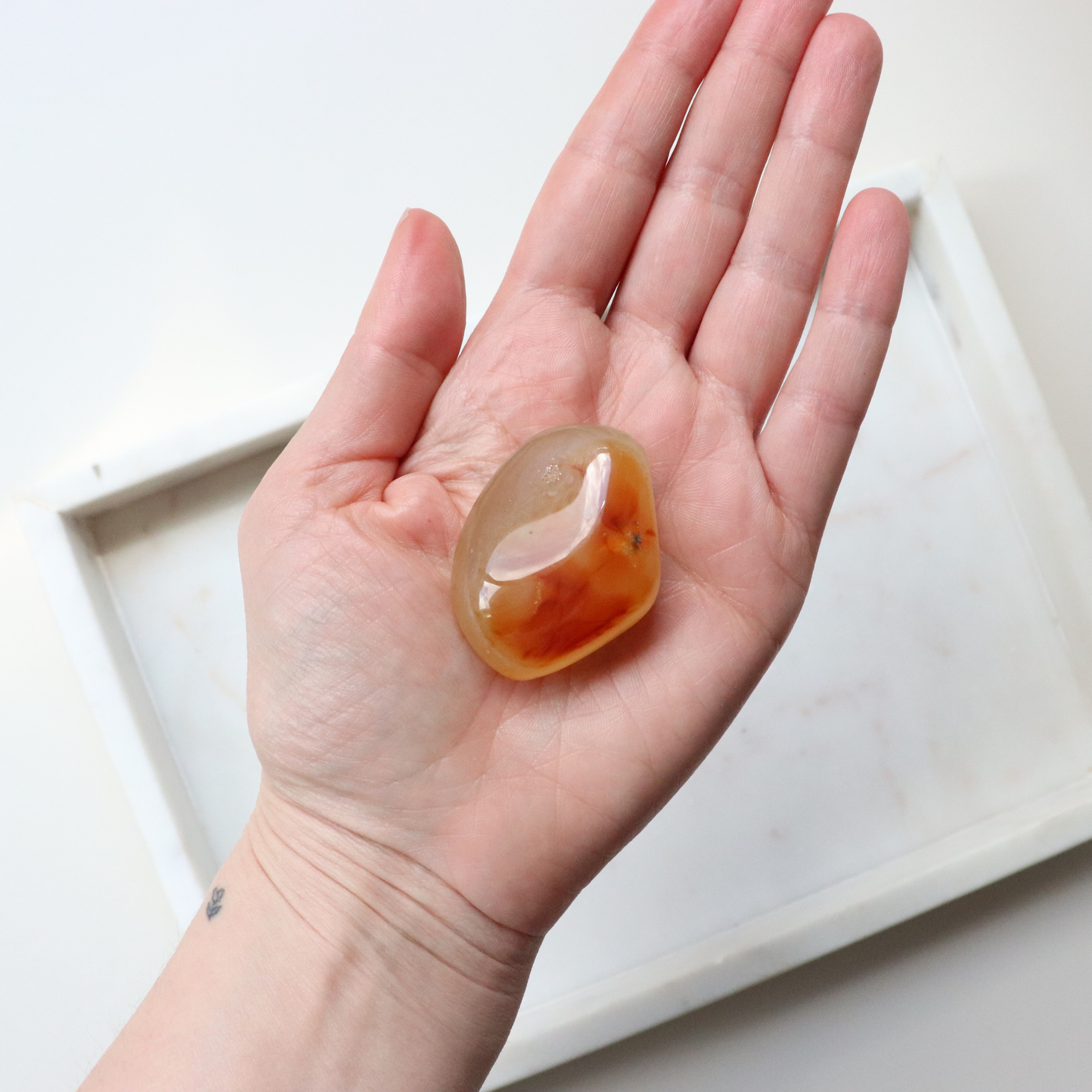 Carnelian Large Tumble Stone 44g - Motivation &amp; Courage