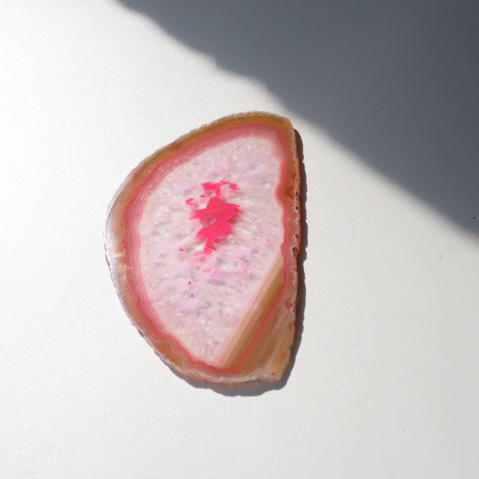 Pink Agate Slice - Love &amp; Emotional Balance