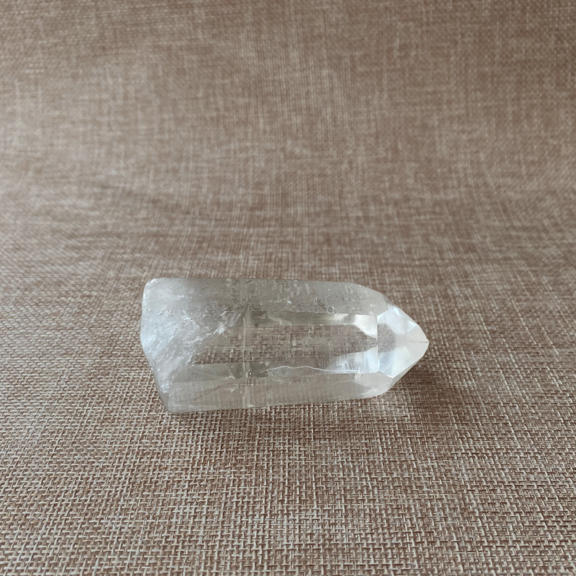 Clear Quartz Point with a Subtle Smoky Hue.