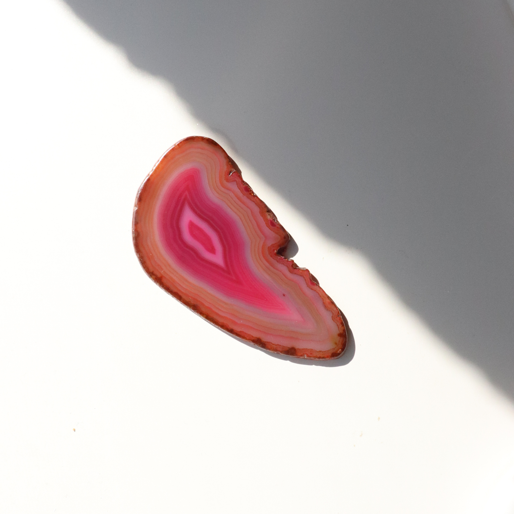 Pink Agate Slice - Love &amp; Emotional Balance