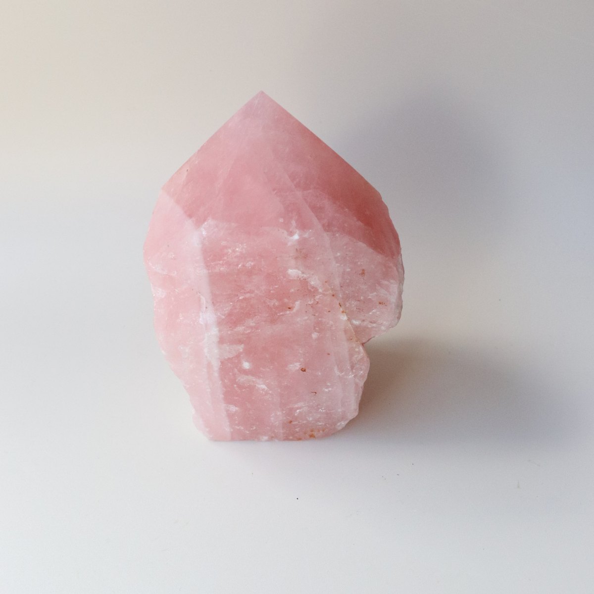 Rose Quartz Point (1kg, Semi-Polished) - Love &amp; Emotional Healing