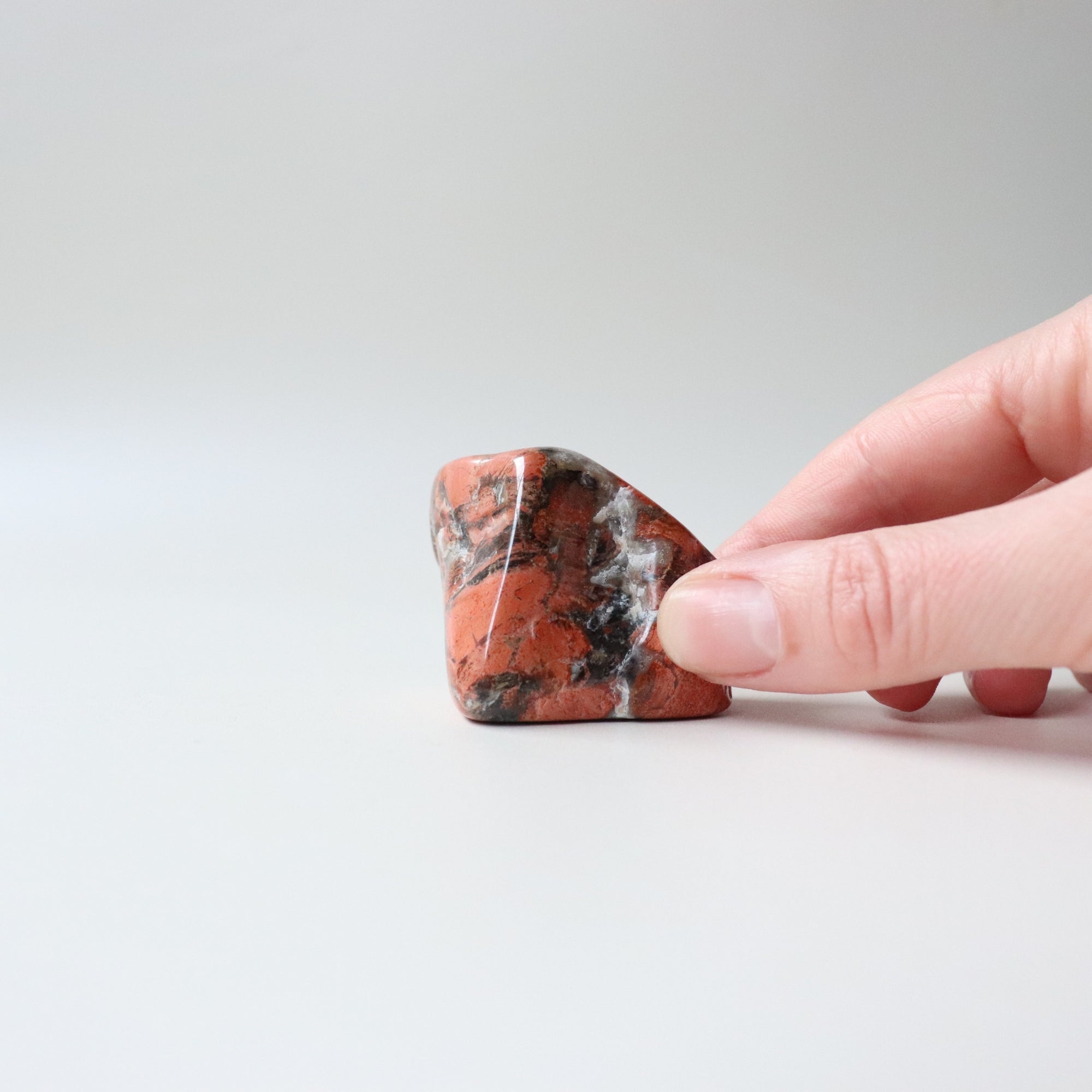Polished Tumbled Red Jasper 87g - Strength &amp; Grounding