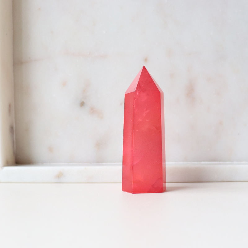 Pink Aura Quartz Point 70g