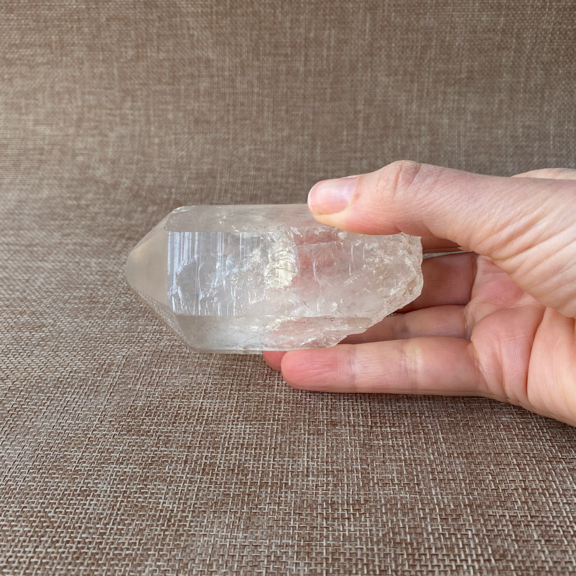 Clear Quartz Point For clarity, focus, and energy amplification.