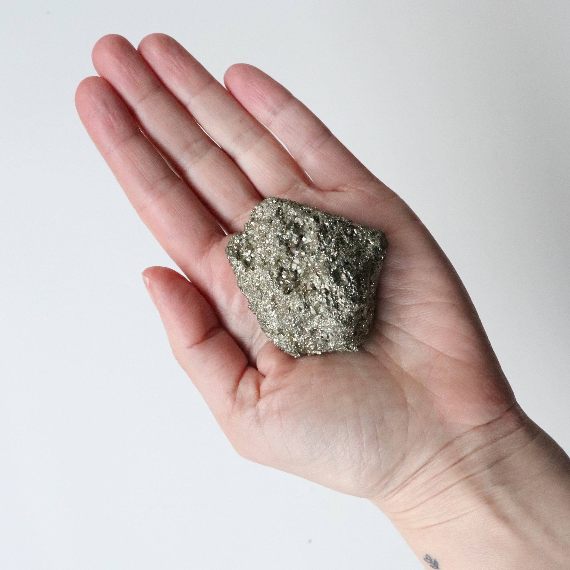 Natural Pyrite Crystal 158g - Abundance &amp; Protection