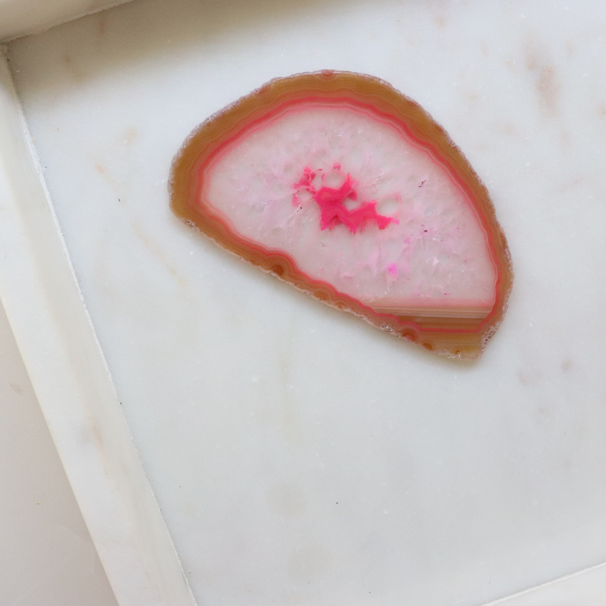Pink Agate Slice - Love &amp; Emotional Balance