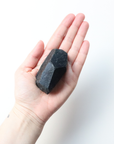Medium Black Tourmaline with Carved Point 158g - Protection & Grounding