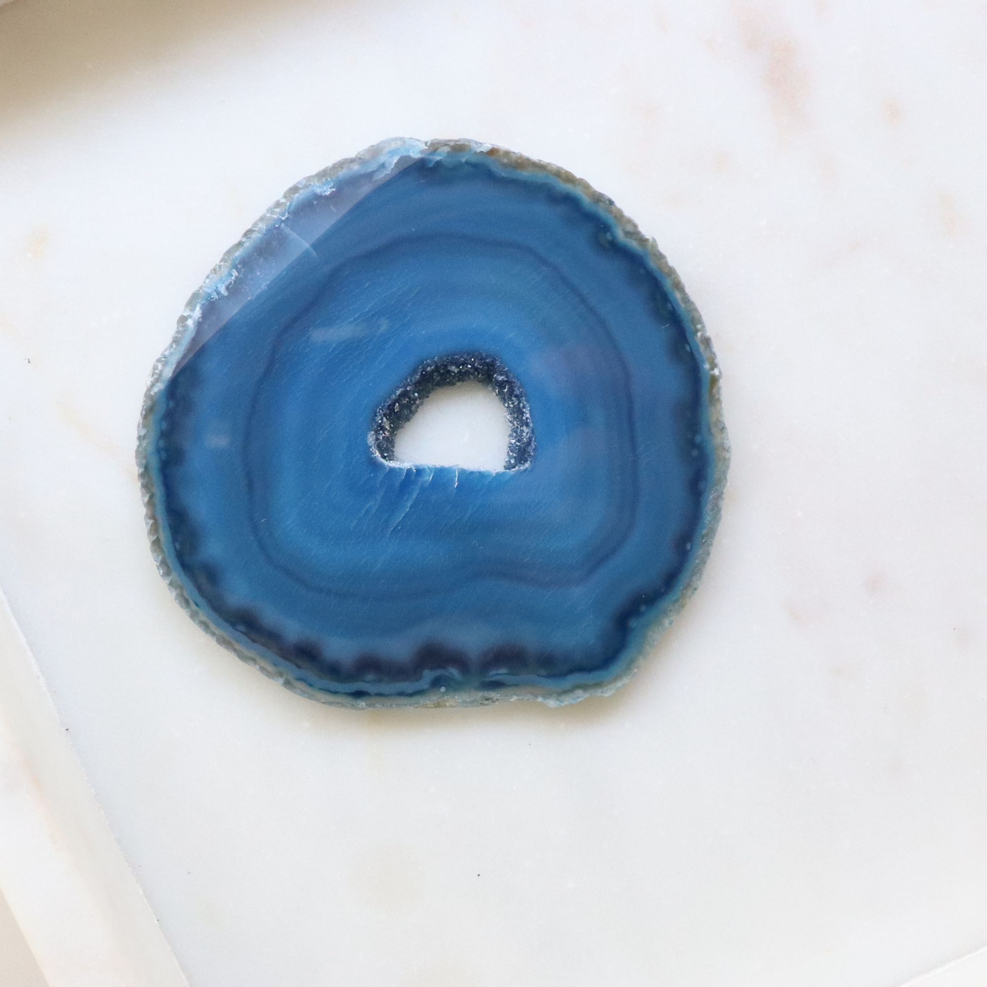 Blue Agate Slice - Calm &amp; Communication