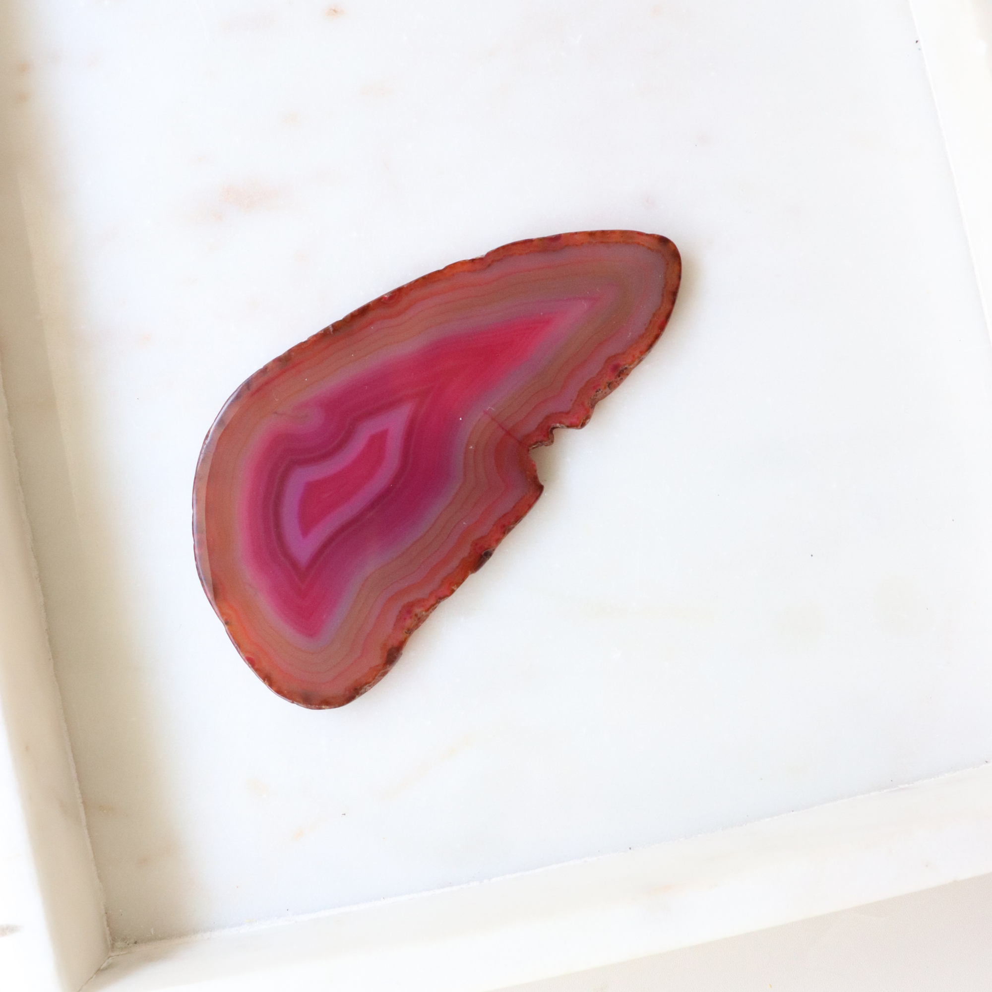 Pink Agate Slice - Love &amp; Emotional Balance