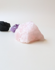 Crystal Starter Set for Beginners - Rose Quartz, Black Tourmaline + Amethyst.
