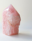 Rose Quartz Point (1kg, Semi-Polished) - Love & Emotional Healing