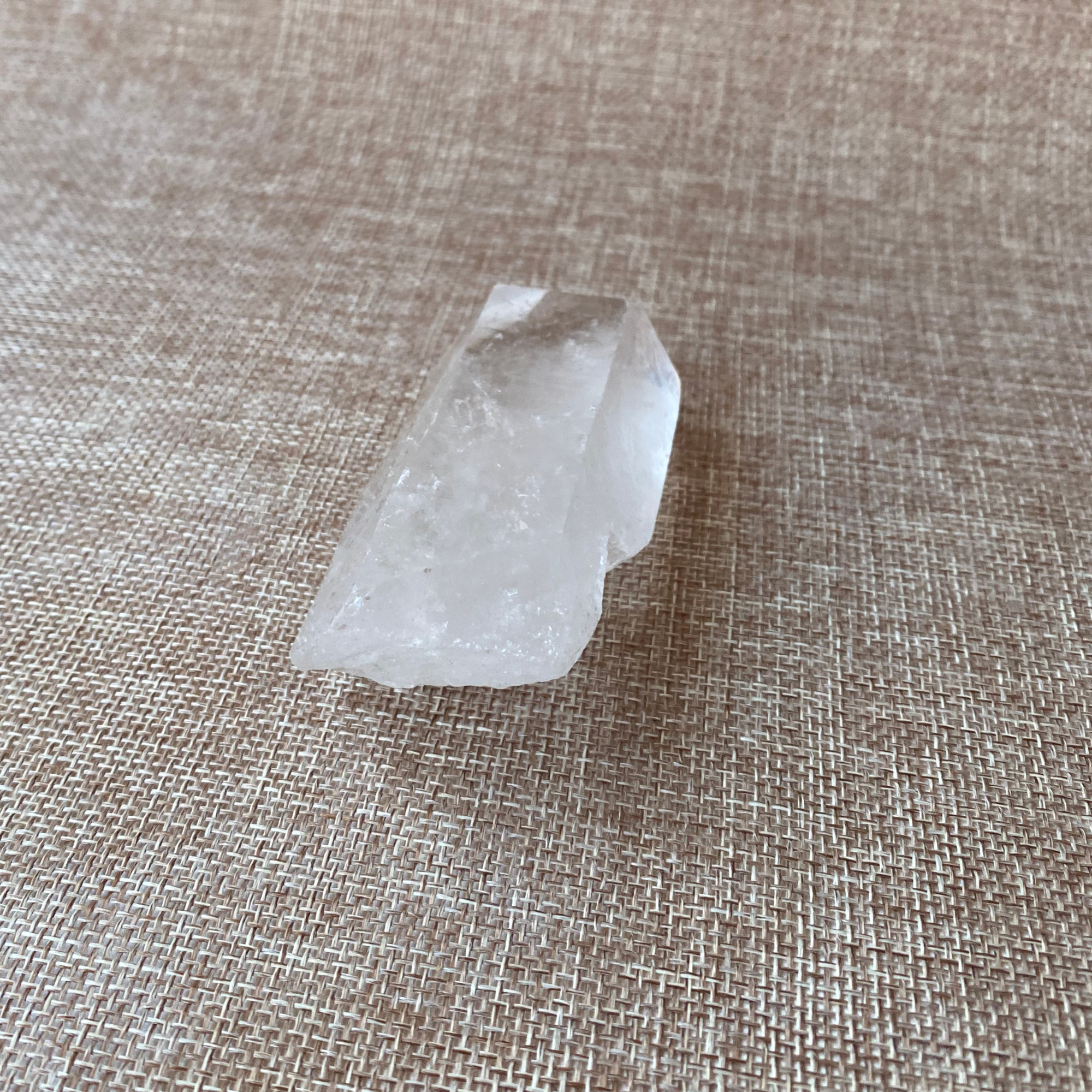 Clear Quartz Point For clarity, focus, and energy amplification.