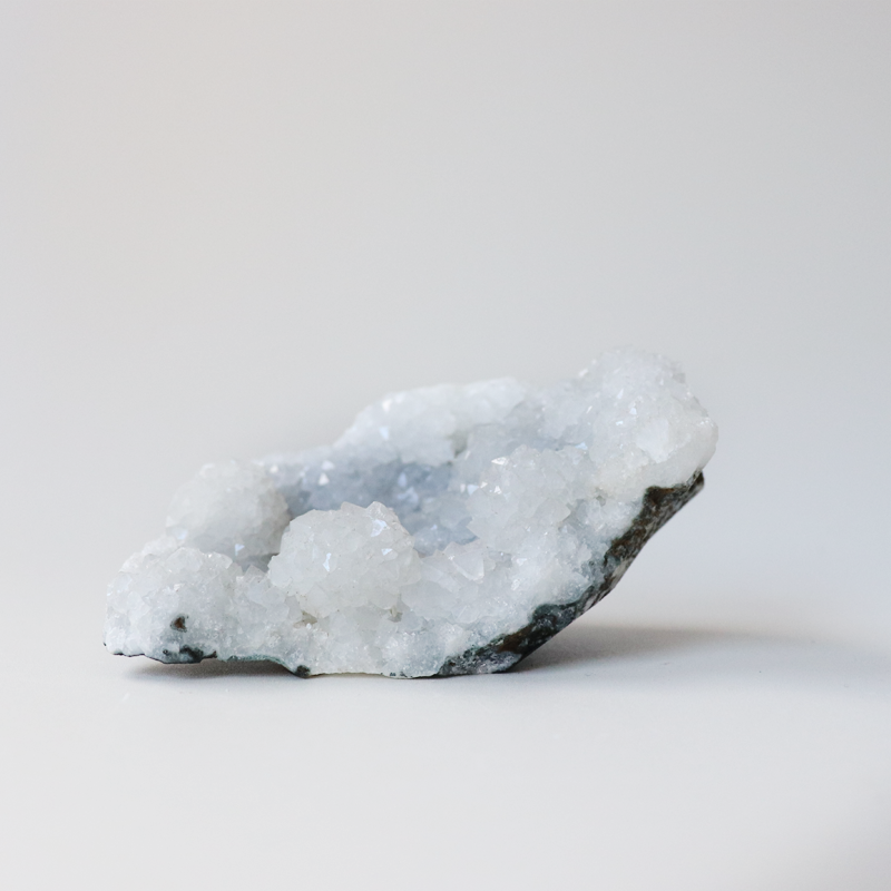 Druzy Quartz with Apophyllite Crystal