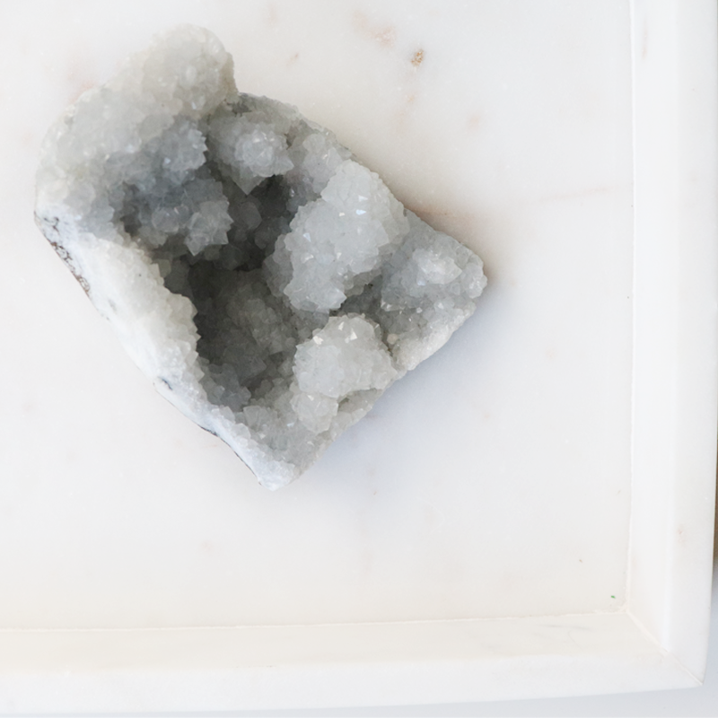Druzy Quartz with Apophyllite Crystal