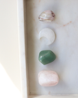 Love Crystals with mini moon clear quartz
