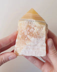 Orange Calcite Point Semi Polished Point